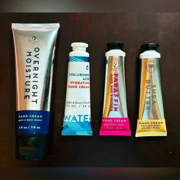 Bath & Body Works Other - Overnight moisture, hyaluronic acid, shea butter and paraffin Hand Creams.